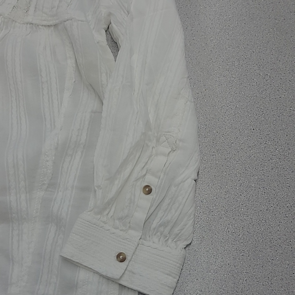 Pilcro White Cotton Lightweight Button-Up Tunic/Swim Cover Size S - Picture 7 of 12